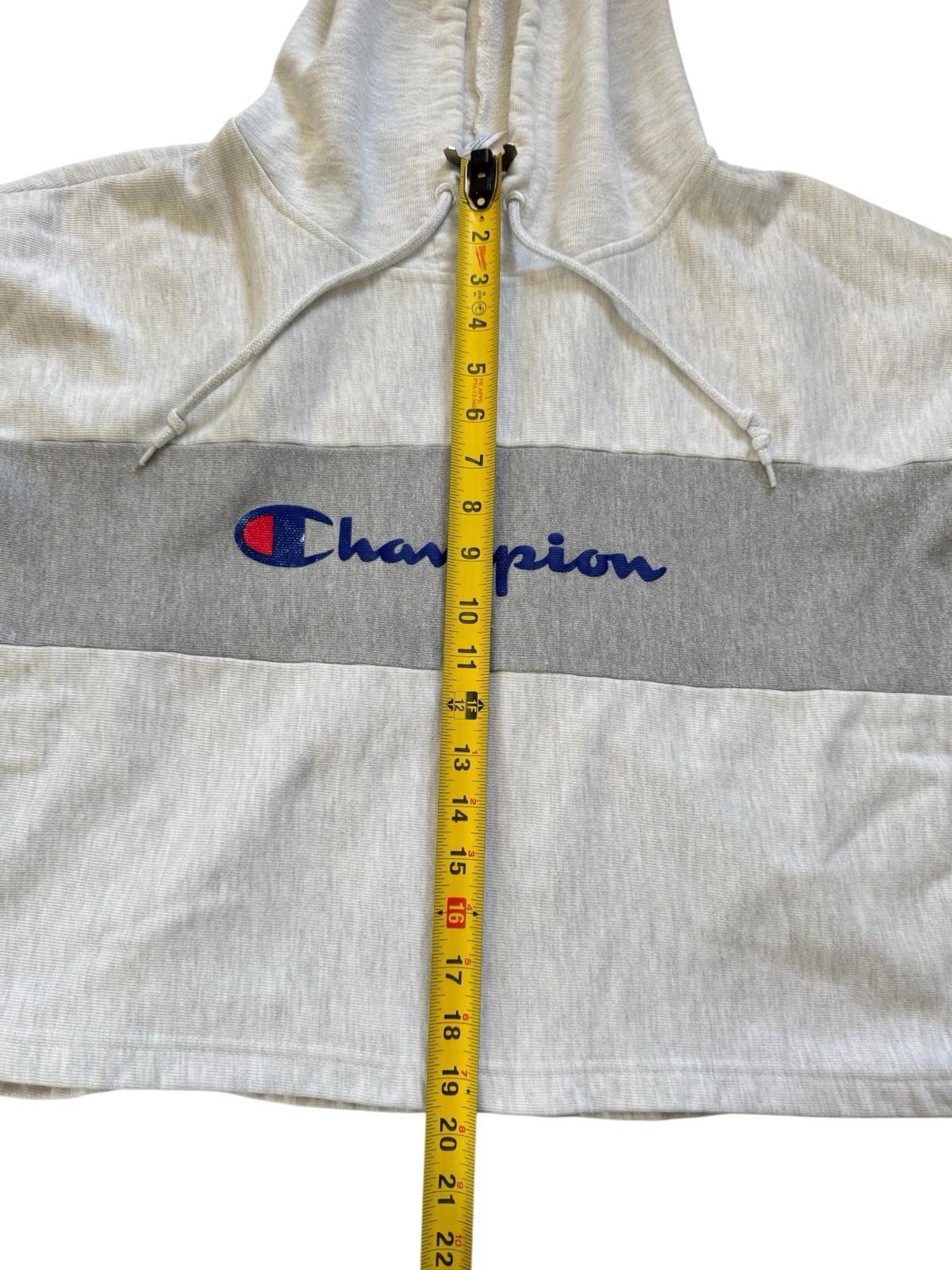 Vintage Champion Reverse Weave Cropped Hoodie Sweatshirt Size XL Sweats