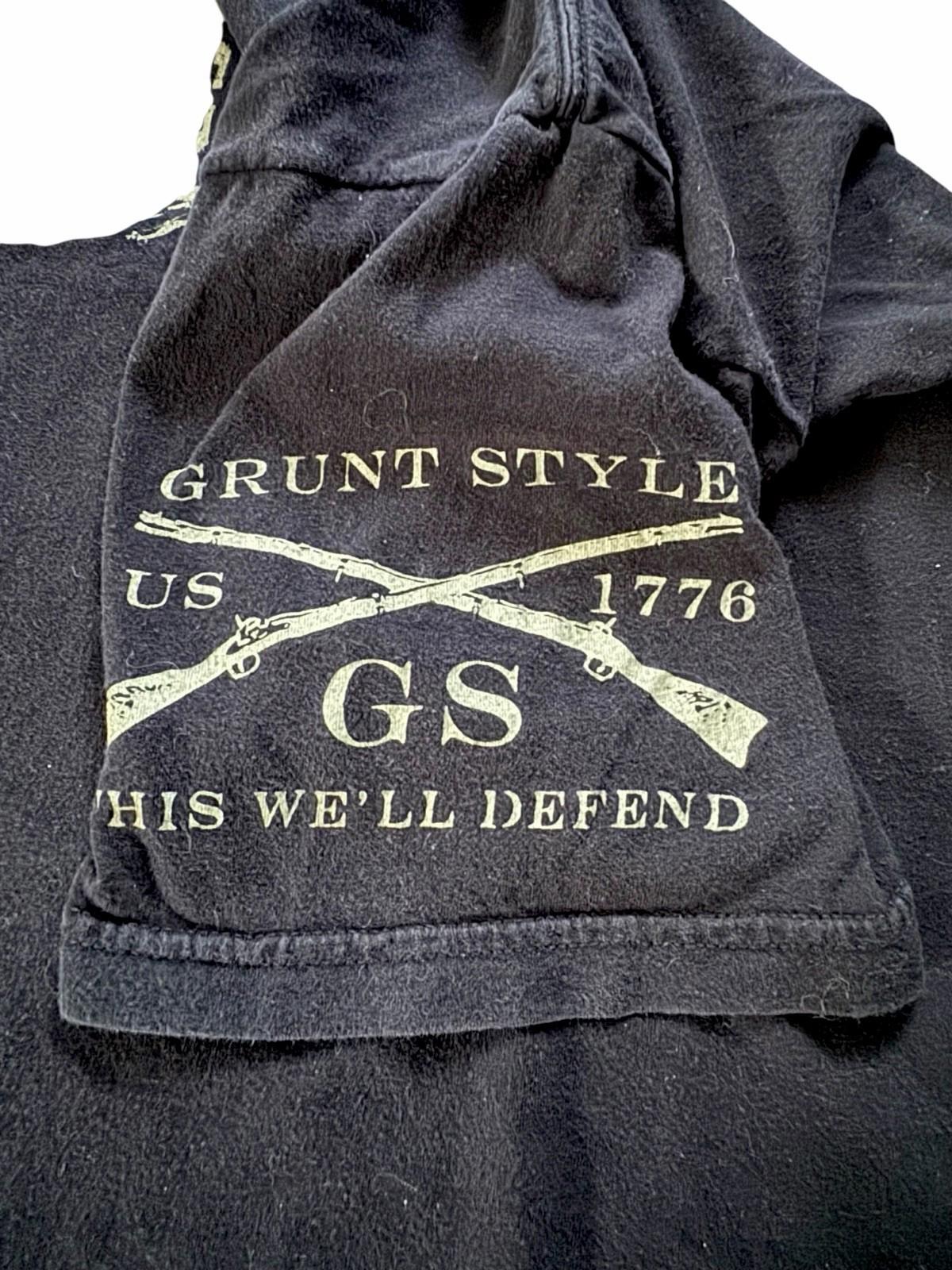 Grunt Style T Shirt Mens Medium Flag This We’ll Defend Cotton Short Sleeve
