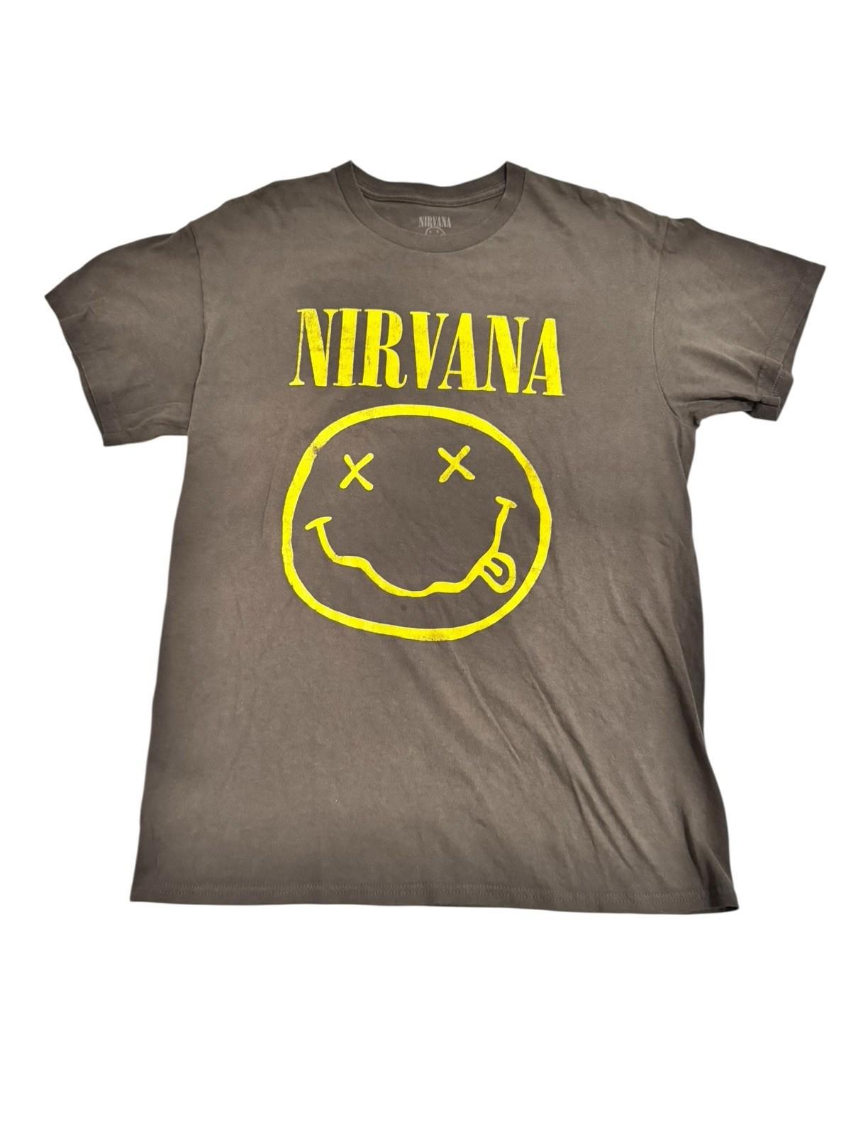 Nirvana Mens Vintage Look T Shirt Medium Regular Fit Cotton
