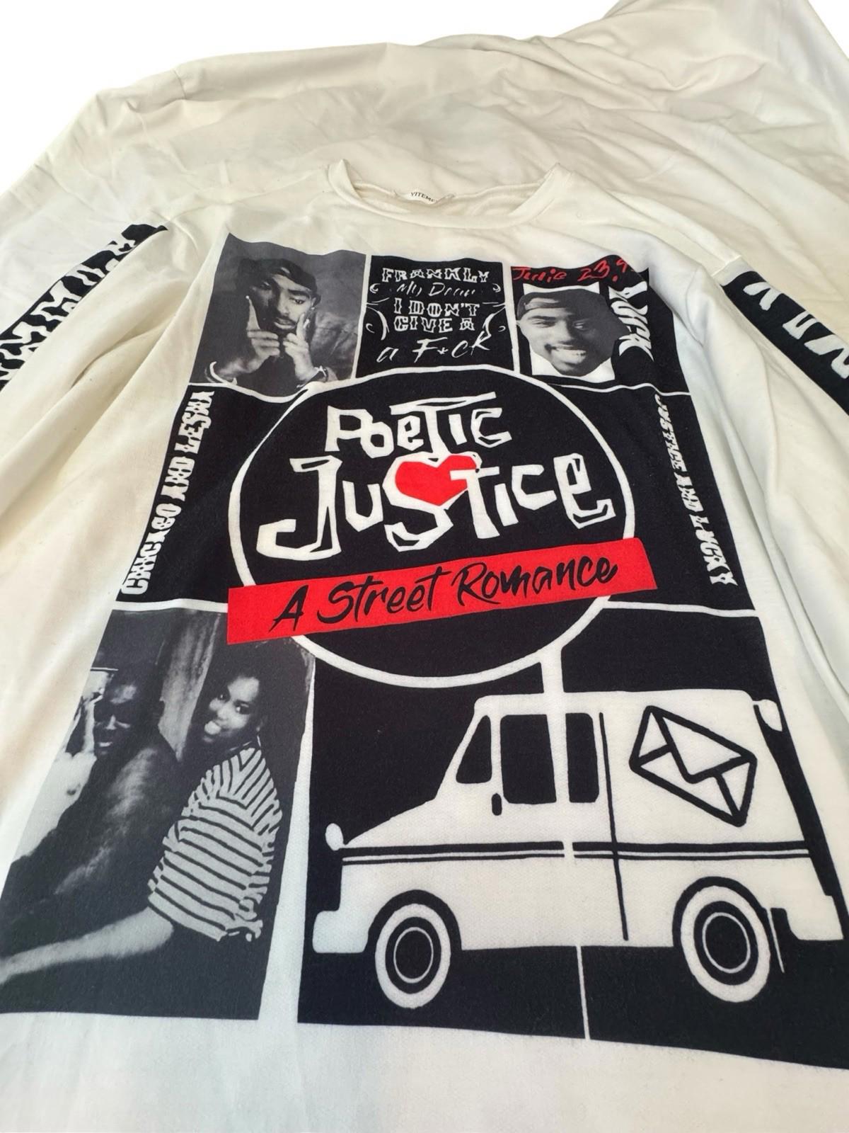 Tupac Shakur Poetic Justice Lightweight Sweatshirt Size XL