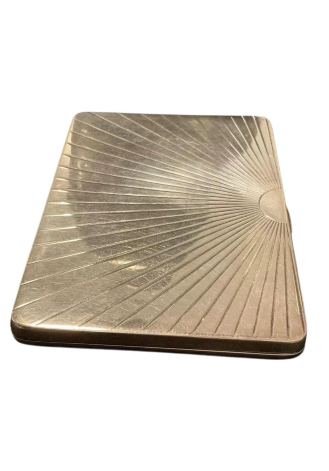 Deco Tiffany Italy Sterling Silver Cigarette Business Card Carrying Case 178g
