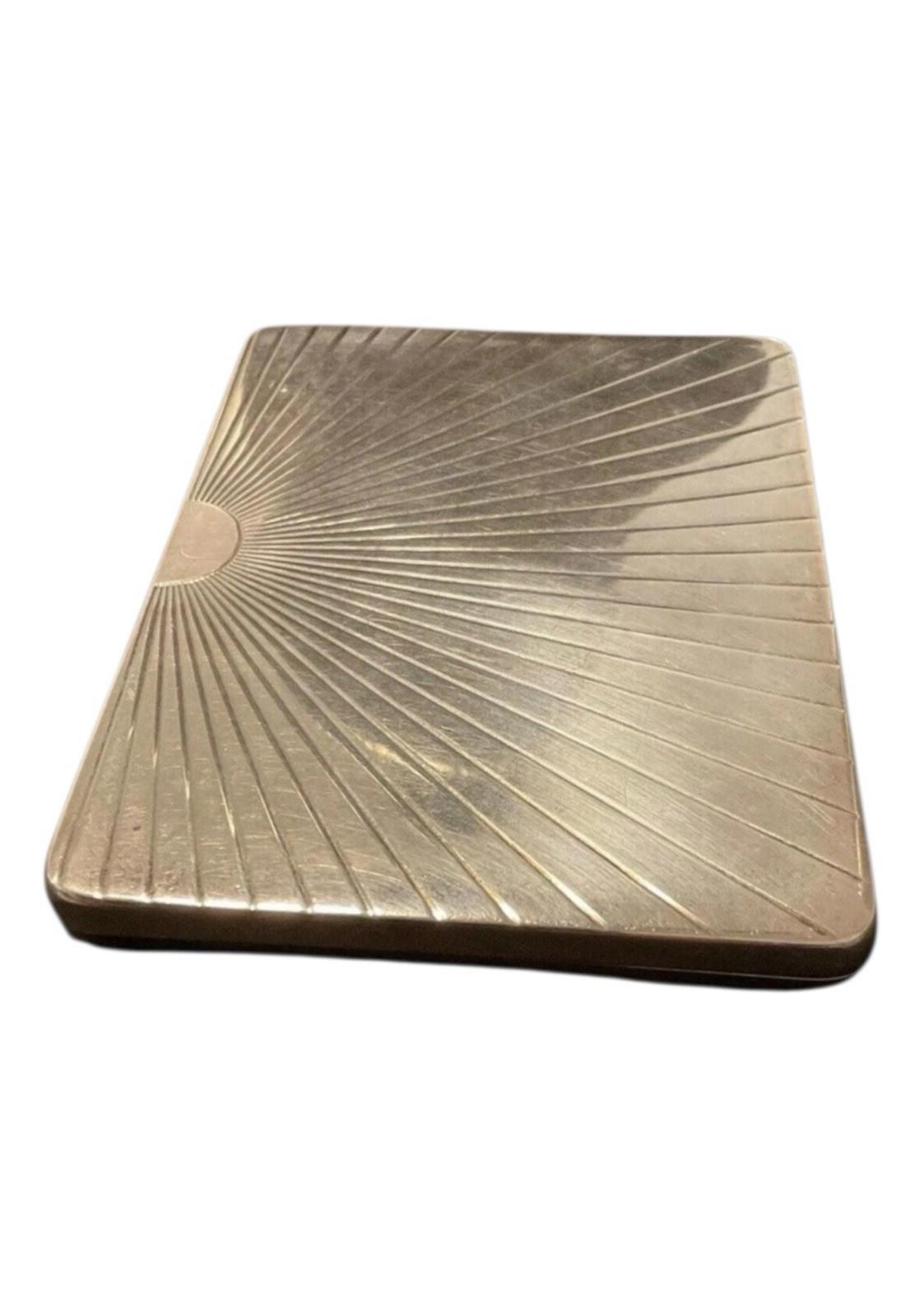 Deco Tiffany Italy Sterling Silver Cigarette Business Card Carrying Case 178g