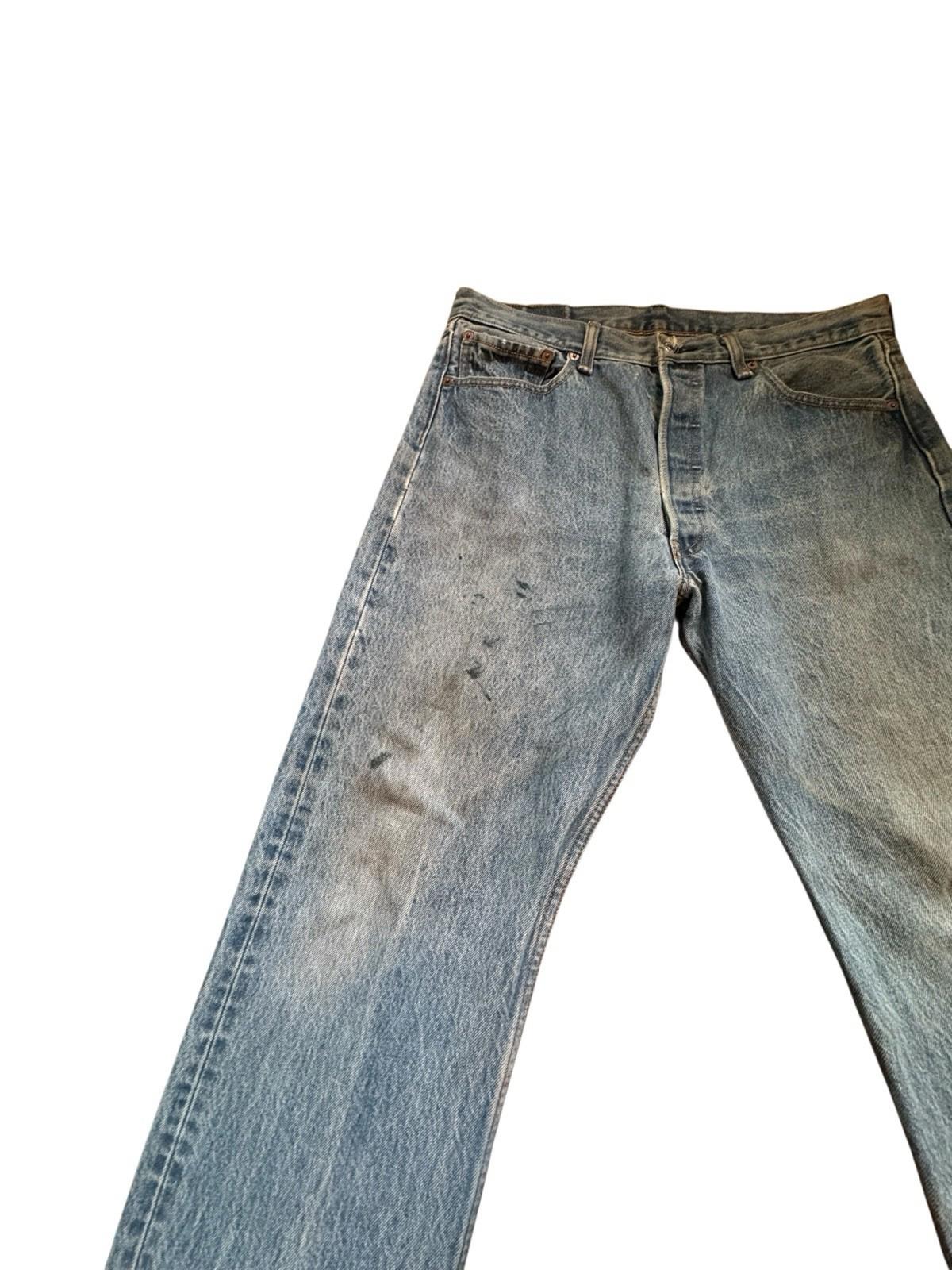 Vintage Mens Levis 501 Button Jeans Fly 35 x 32