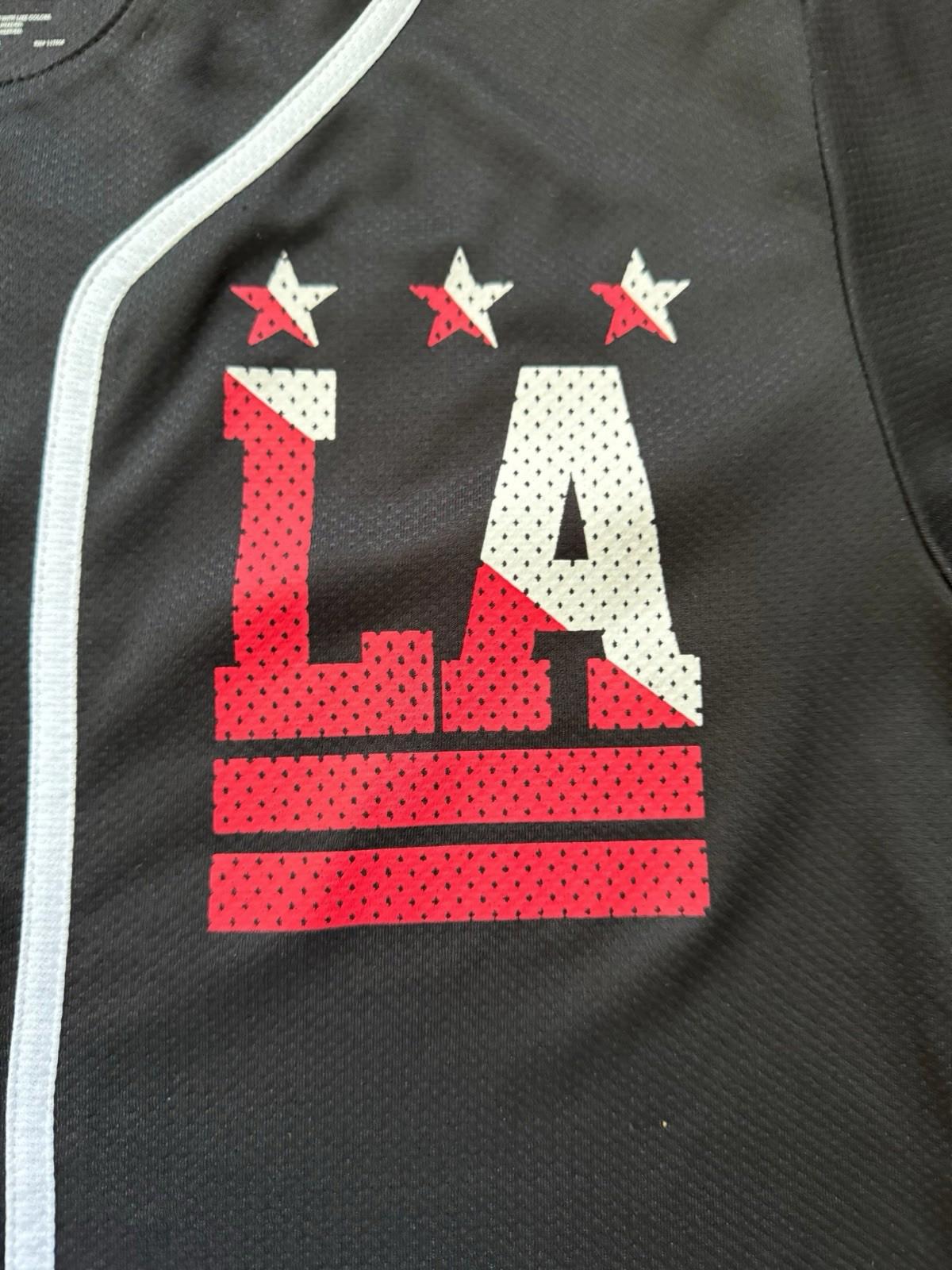 Tony Hawk LA Los Angeles Black Jersey Skating Skateboarder Skateboard Shirt