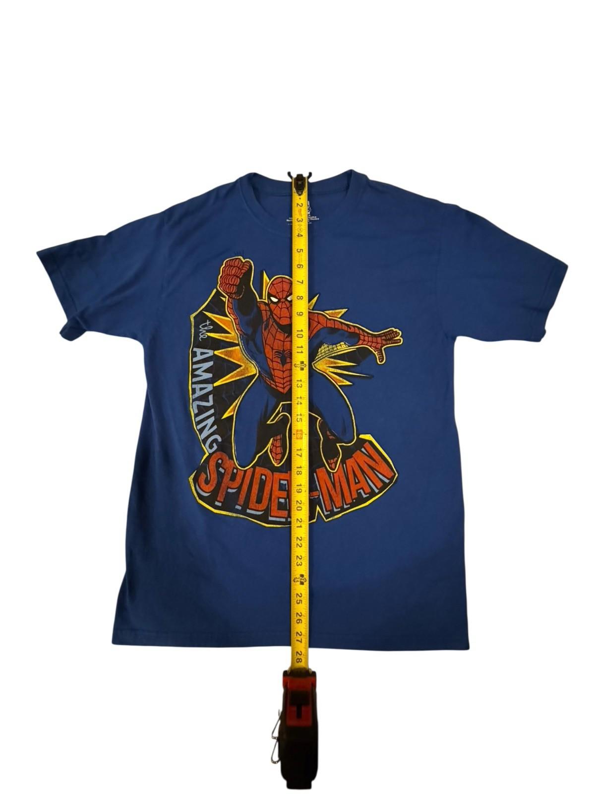 Marvel Spiderman Blue Tshirt Comic Movie T-Shirt Tee Shirt Mens M Spider-Man