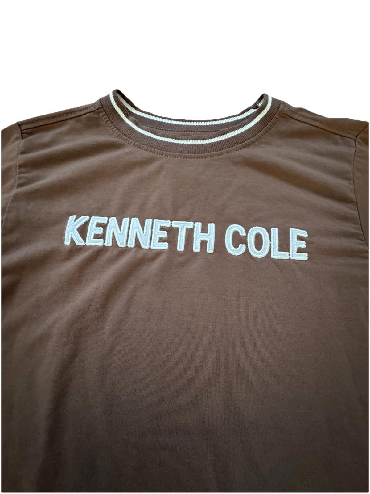 Kenneth Cole New York T-Shirt Kids Young Adult Tee Logo TShirt Brown Size 7