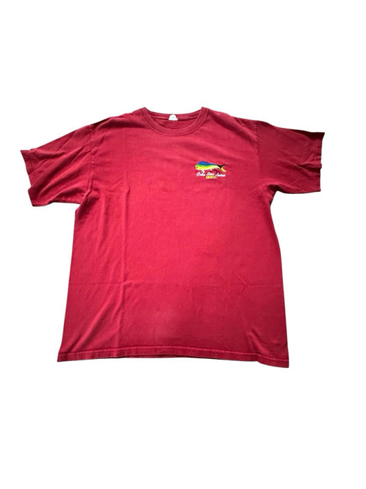 Vintage Yazbek Cabo San Lucas Mexico Red T Shirt Mens Large