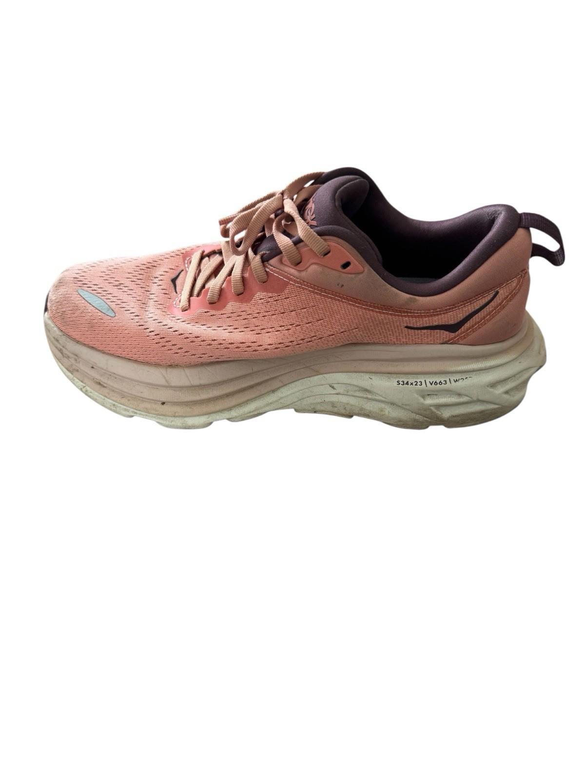 HOKA ONE ONE Bondi 8 Women's Sneakers Pink Size 7.5 B Width