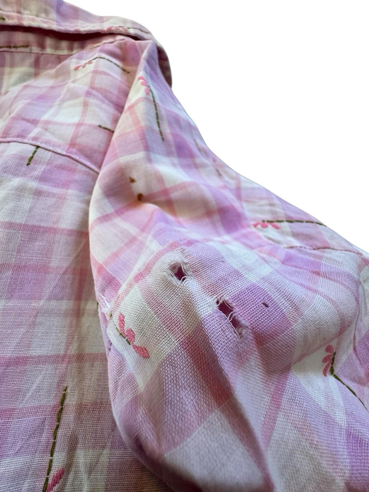 Vintage 1950s Levi's Dan River Western Wear Pink Snap Button Cowgirl Shirt