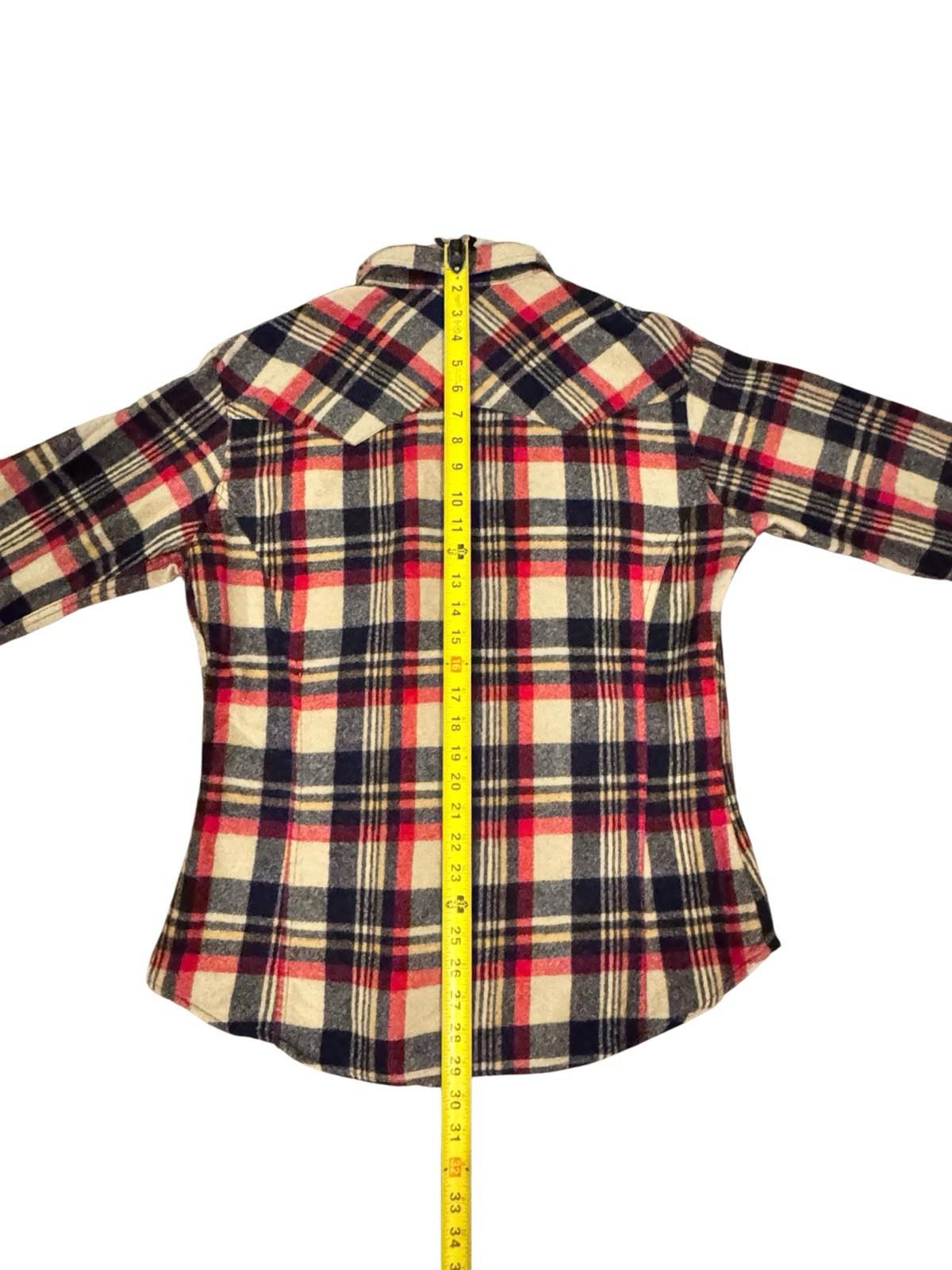 1980s Vintage Brittania Wool Plaid Flannel Button Up Down Shirt Cowboy Large
