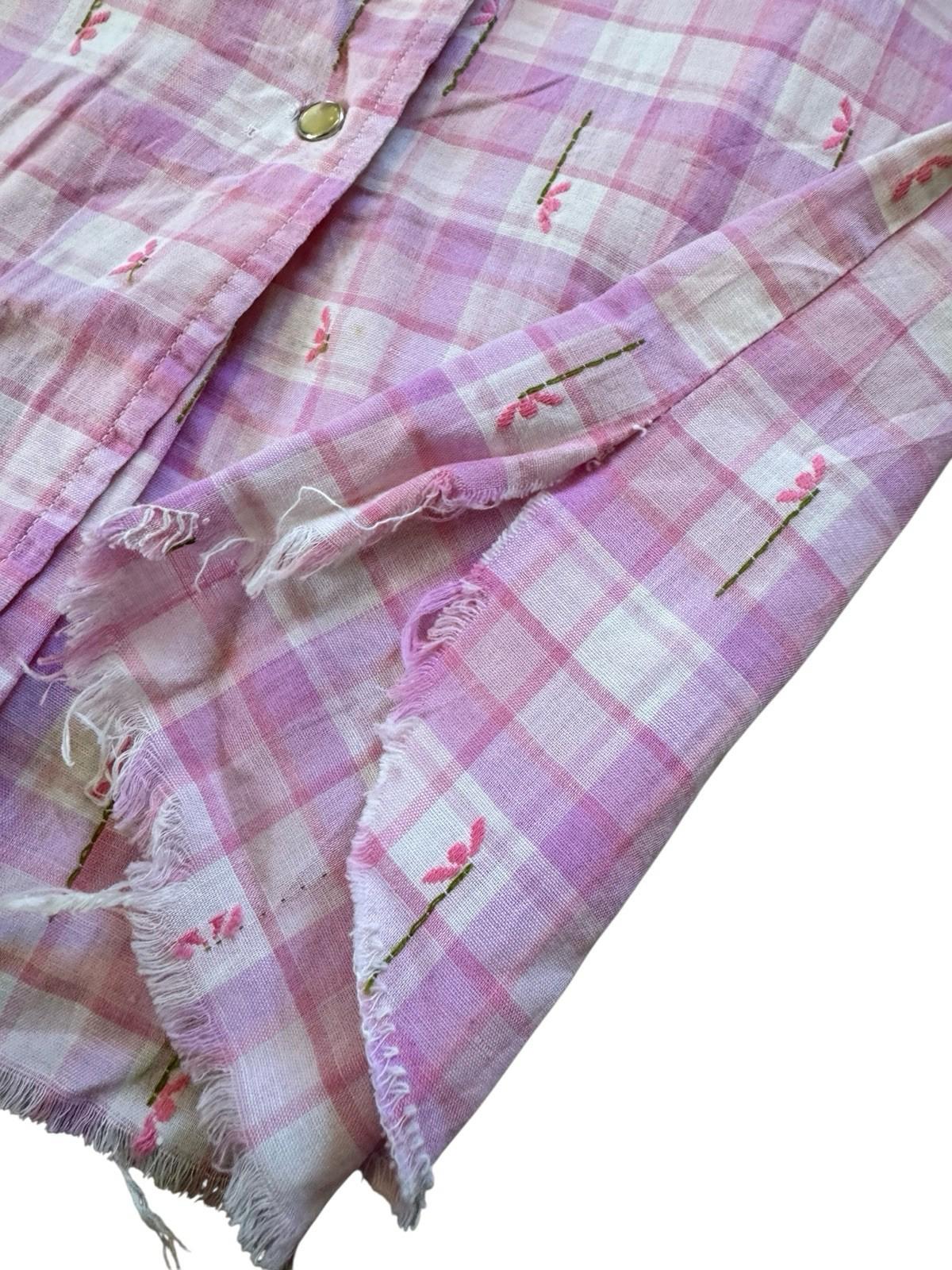 Vintage 1950s Levi's Dan River Western Wear Pink Snap Button Cowgirl Shirt
