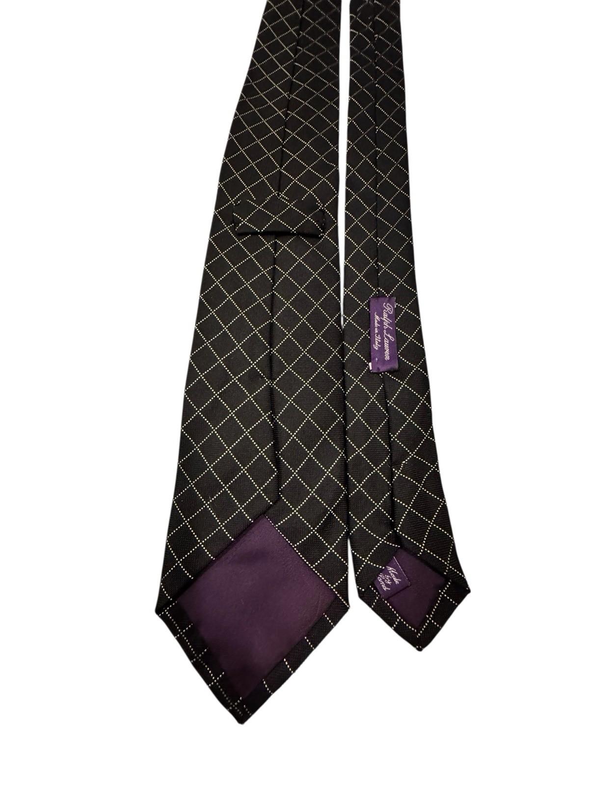 HANDSOME SOPHISTICATED RALPH LAUREN PURPLE LABEL SILK TIE HAND MADE IN ITALY