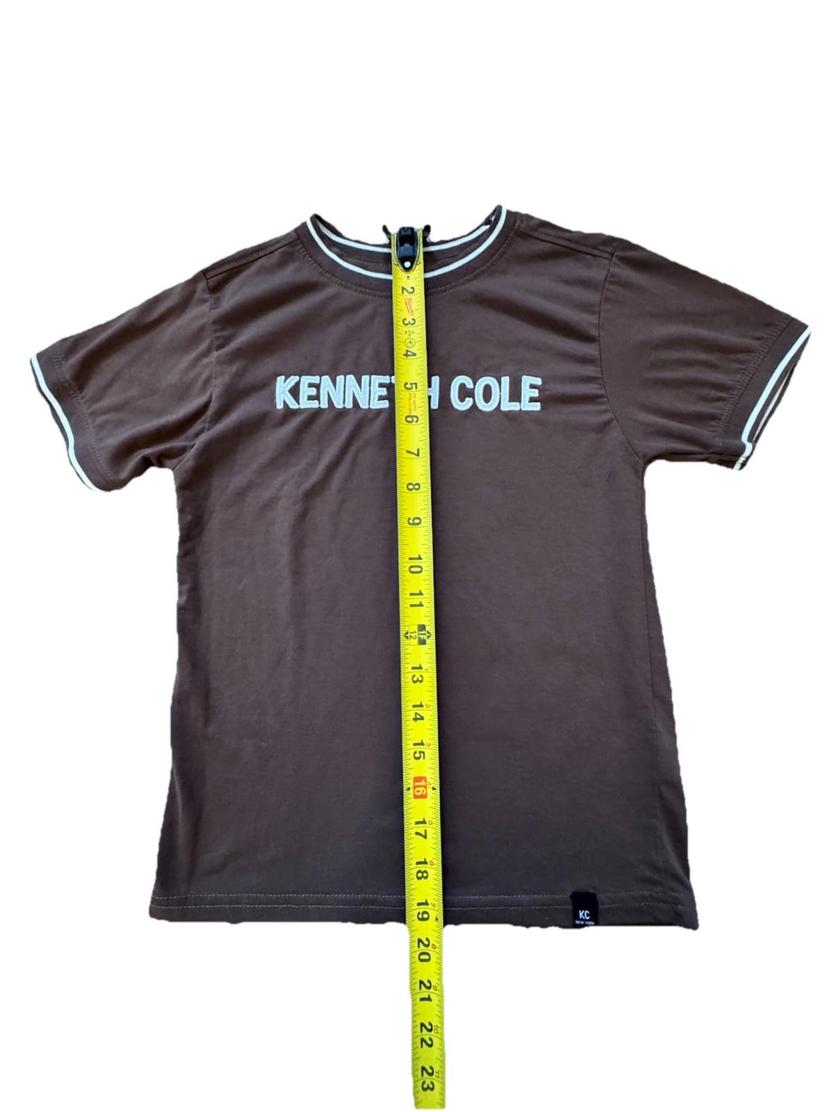 Kenneth Cole New York T-Shirt Kids Young Adult Tee Logo TShirt Brown Size 7