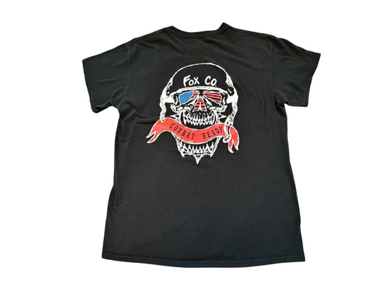 Vintage Fox Co Marine Combat Training Skull TShirt Mens Military Tee Size Medium