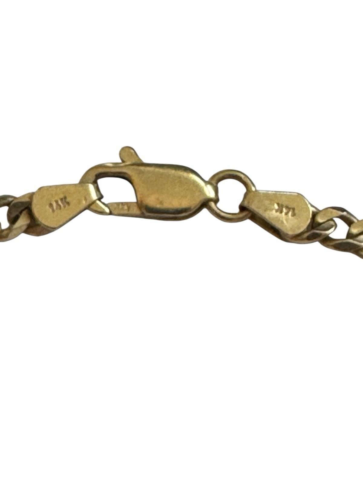 14k Yellow 585 Gold Figaro Link Chain Necklace 20” 13.31g Vintage Estate