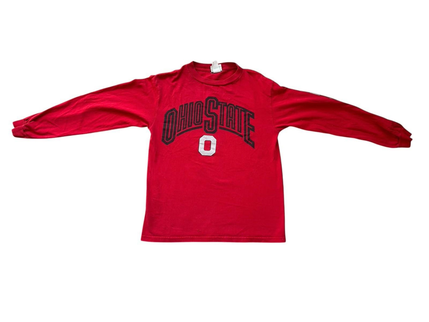 Vintage Lee Ohio State University College Jersey T-Shirt Red Size Large 14/16