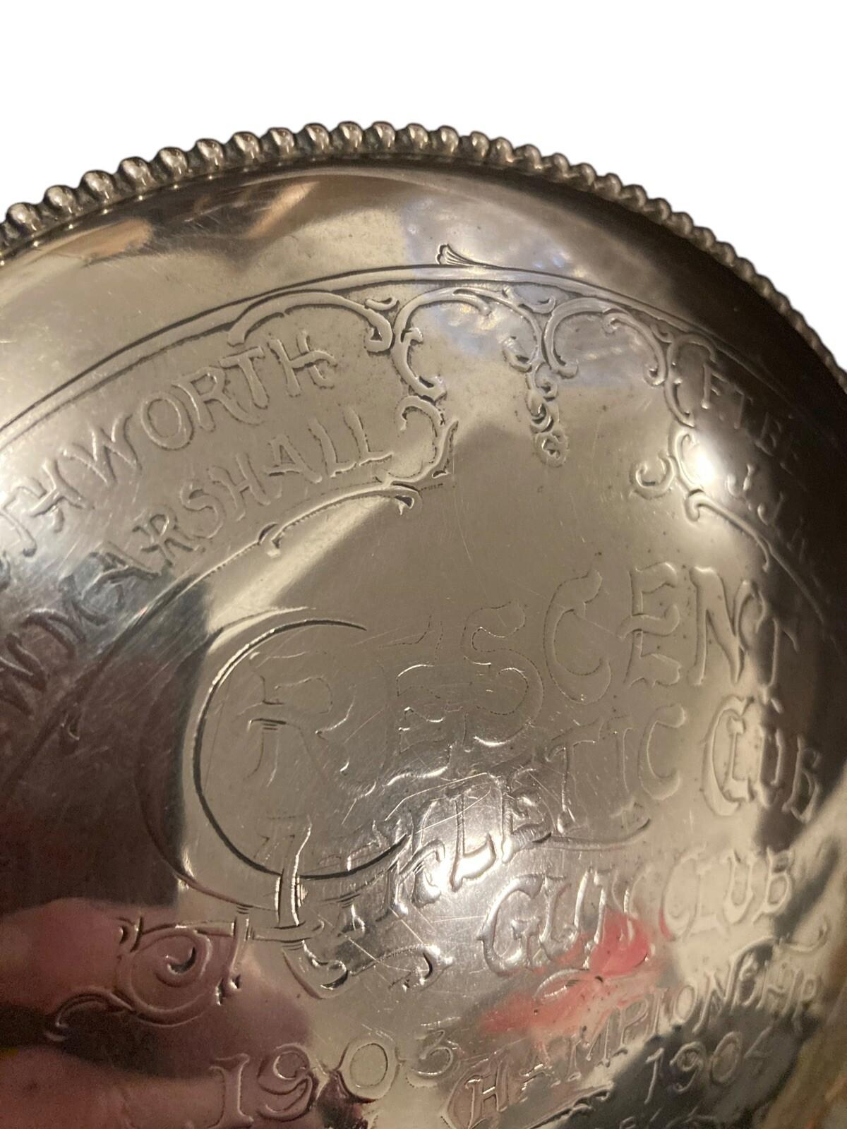 1904 Crescent Athletic Gun Club Brooklyn Mens Sterling Crystal Cigar Humidor