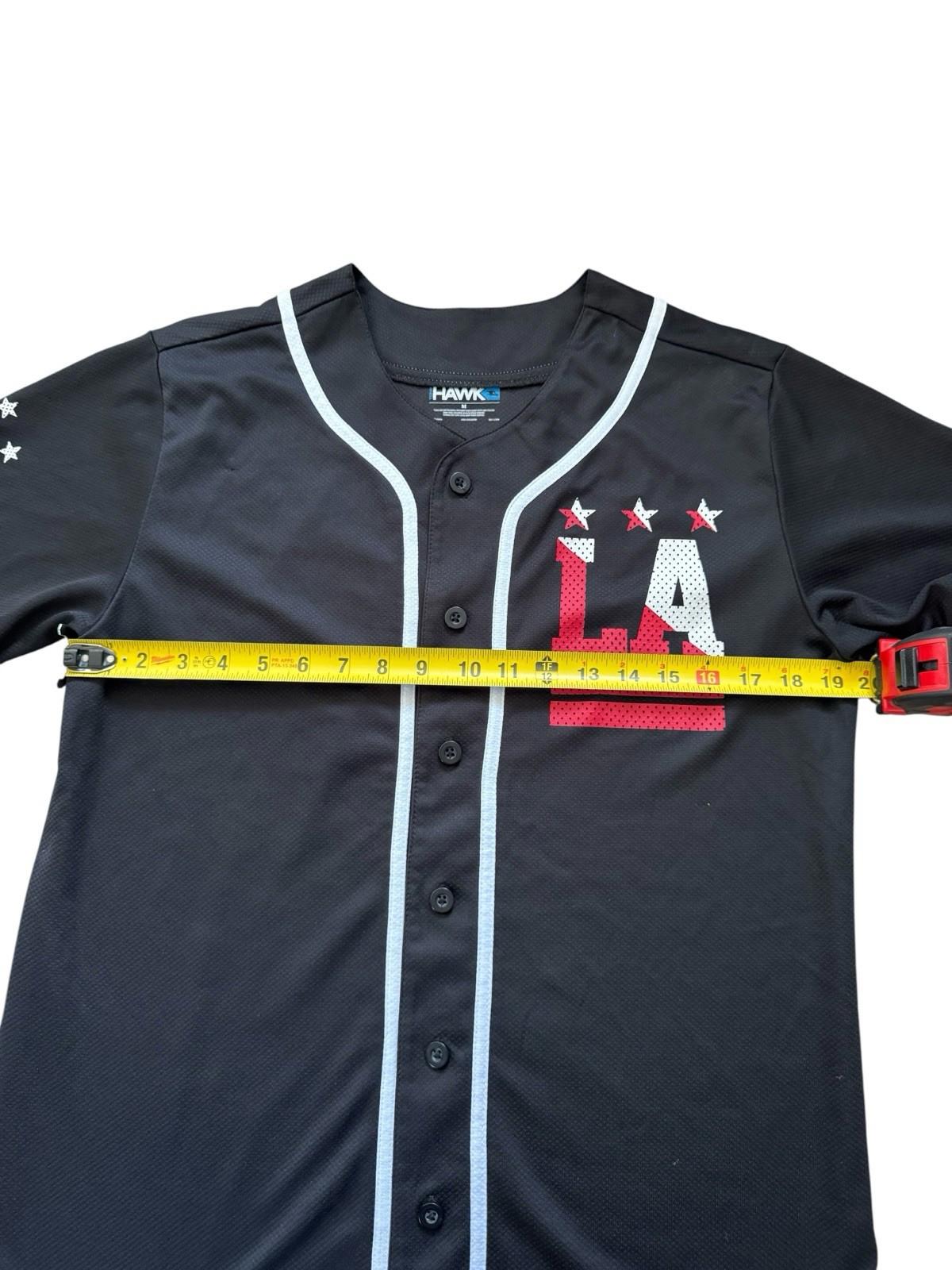 Tony Hawk LA Los Angeles Black Jersey Skating Skateboarder Skateboard Shirt