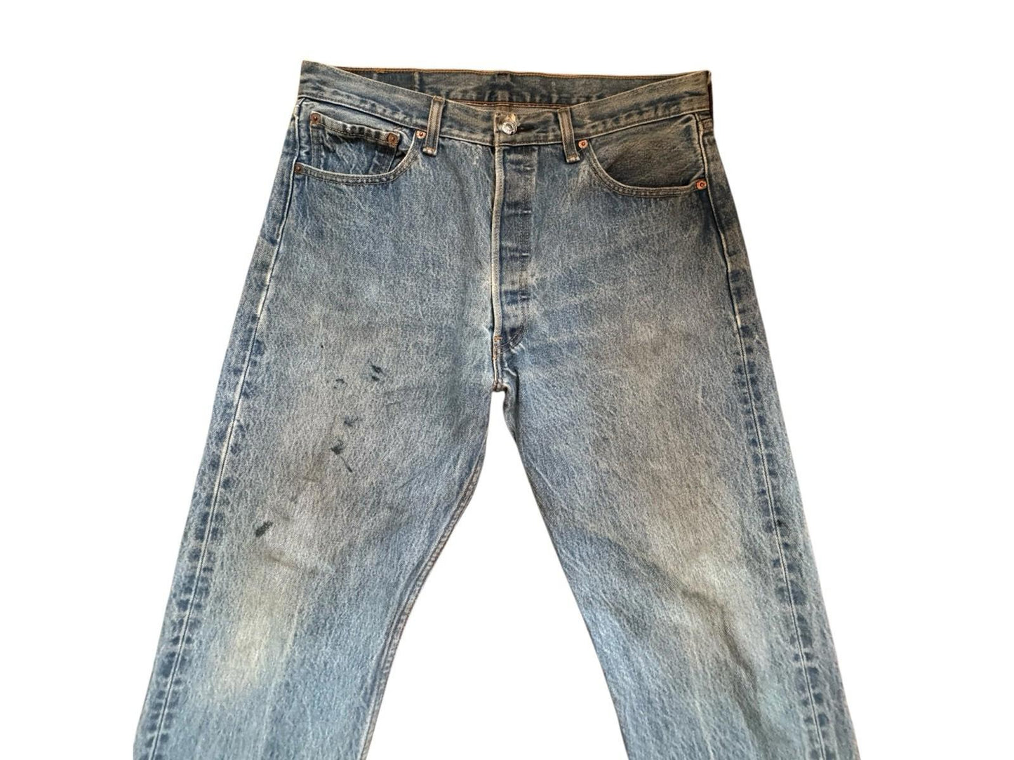 Vintage Mens Levis 501 Button Jeans Fly 35 x 32