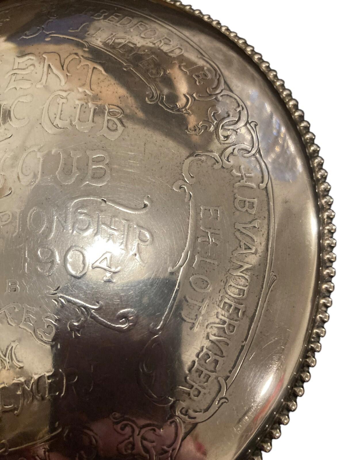 1904 Crescent Athletic Gun Club Brooklyn Mens Sterling Crystal Cigar Humidor
