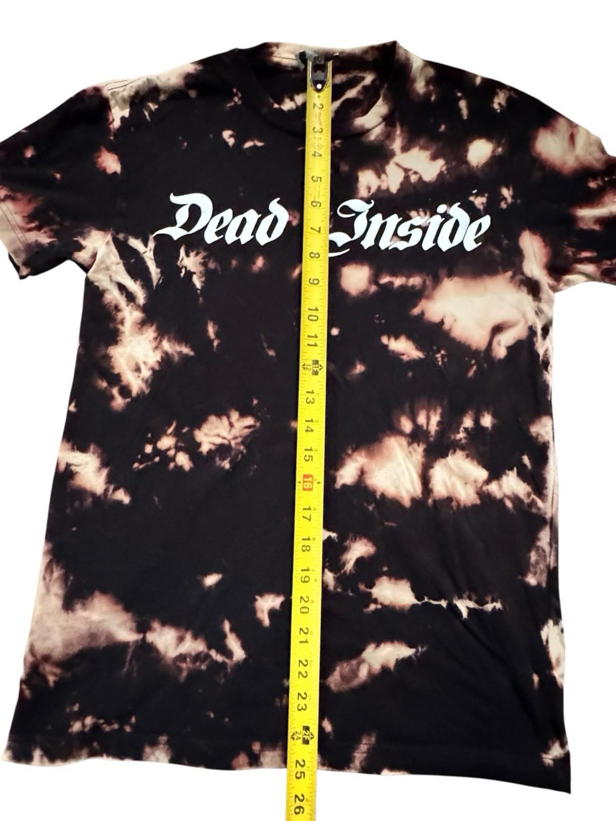 Eclipse Acrylic Dead Inside Tie Dye Tee Black Small