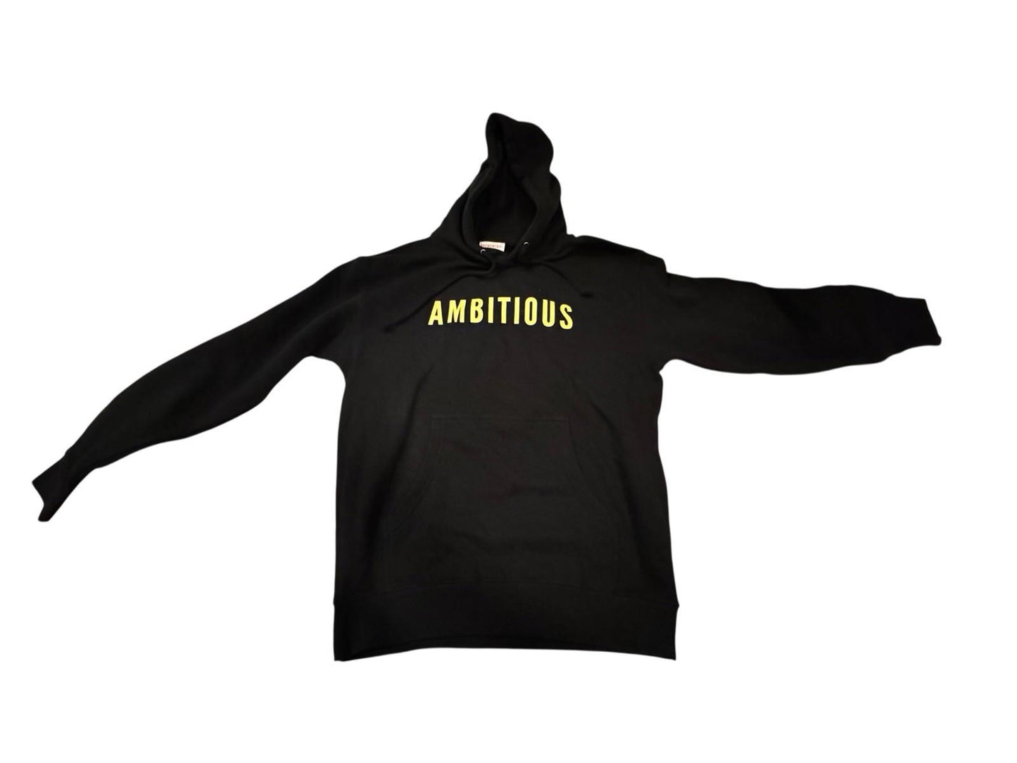 Phenomenal Brand AMBITIOUS Pullover Hoodie Sweatshirt Black Size Medium Mens