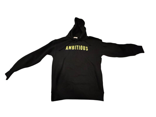 Phenomenal Brand AMBITIOUS Pullover Hoodie Sweatshirt Black Size Medium Mens