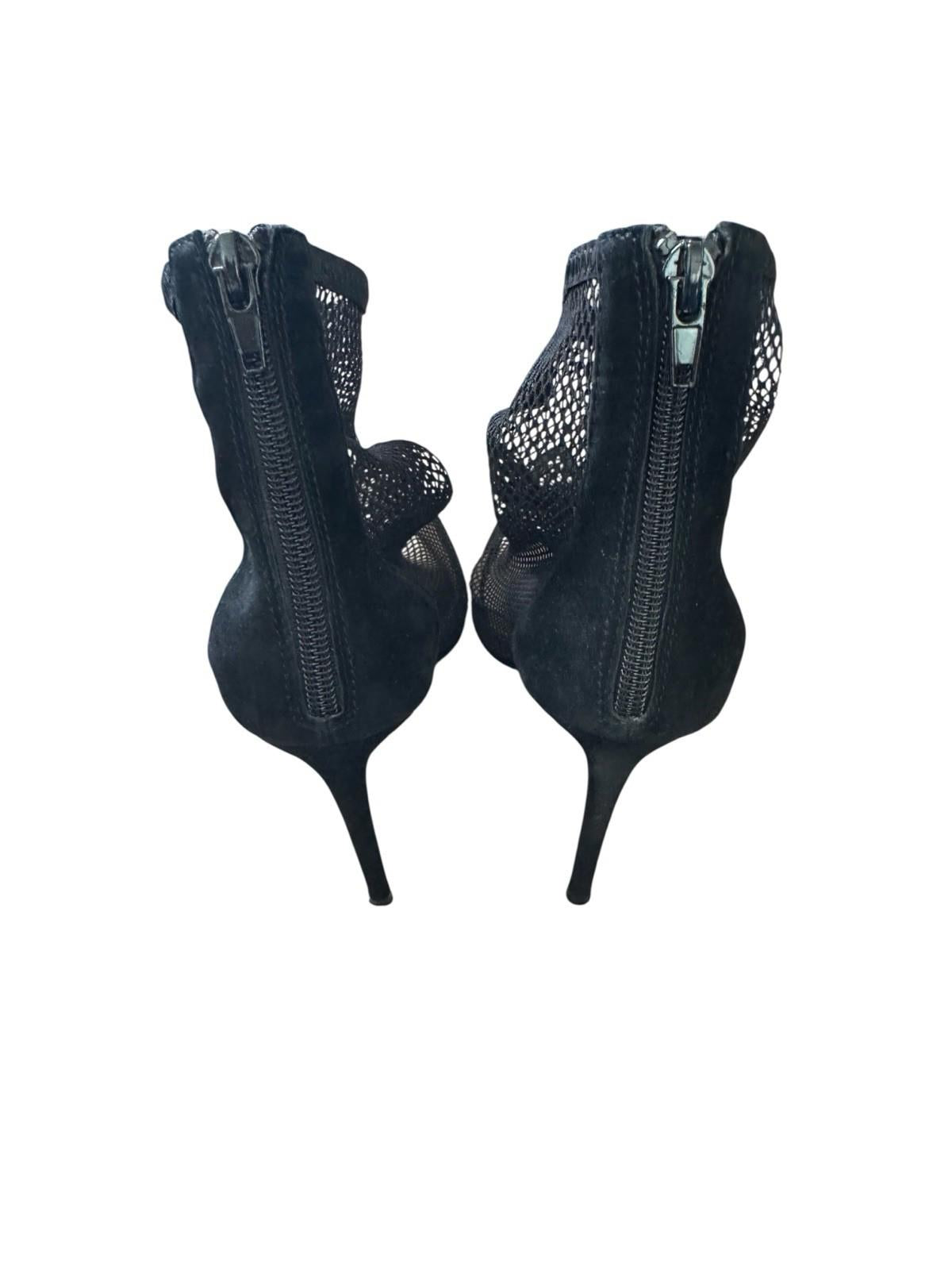 Steve Madden Mesh And Suede Stiletto Heel Shoes Size 7.5