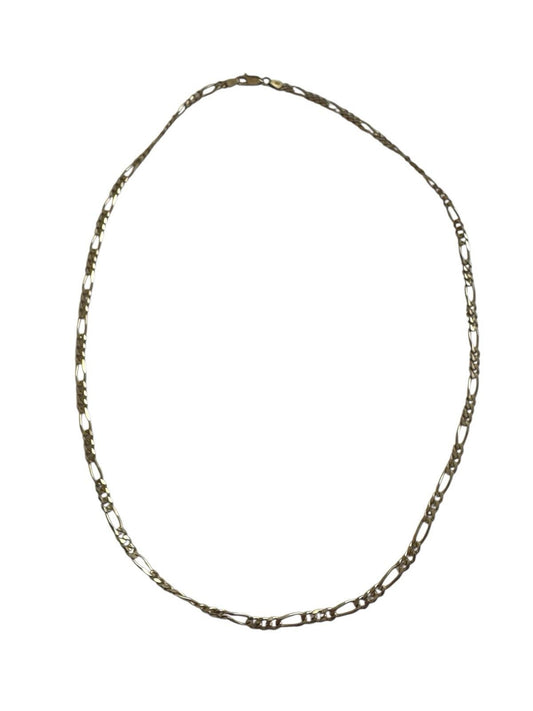 14k Yellow 585 Gold Figaro Link Chain Necklace 20” 13.31g Vintage Estate