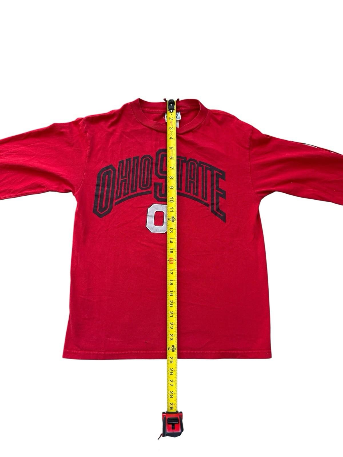 Vintage Lee Ohio State University College Jersey T-Shirt Red Size Large 14/16
