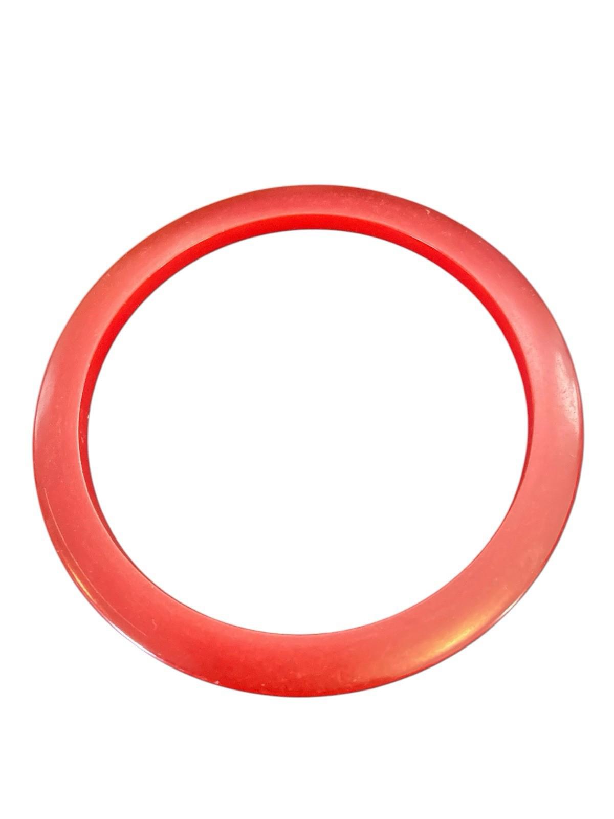 FOUR Vintage Bakelite Red Stackable Spacer Bangle Bracelets Cherry Red Art Deco