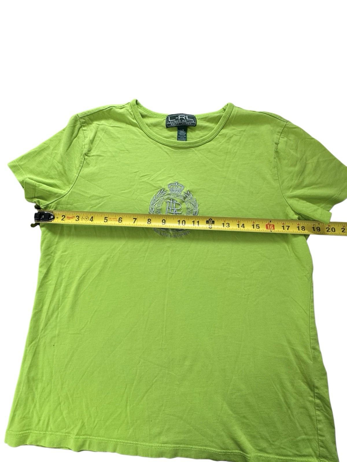 Vintage 1990s LRL Ralph Lauren Women's Green T-Shirt Size Large Made in USA