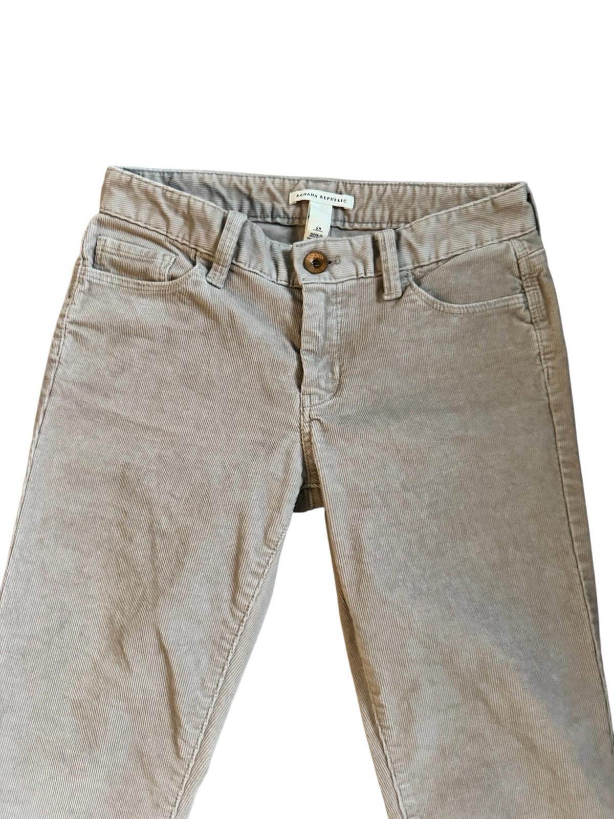 BANANA REPUBLIC Beige Tan 2012 Millstone CORDUROY Women's JEANS Size 26