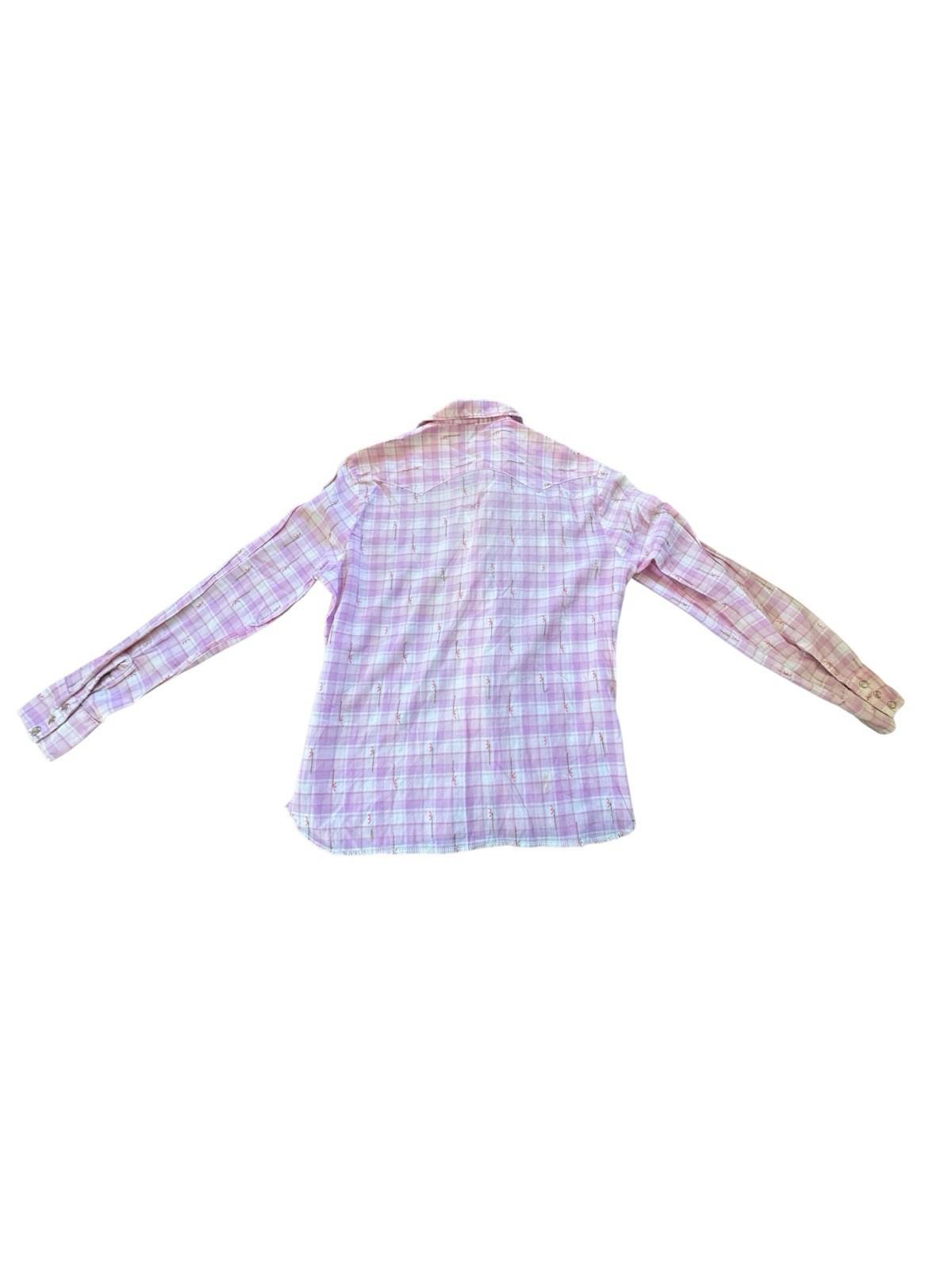 Vintage 1950s Levi's Dan River Western Wear Pink Snap Button Cowgirl Shirt