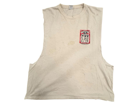 Vintage 80s Buttweiser Budweiser Beer Sleeveless Tshirt Mens XL Graphic T Yazbek