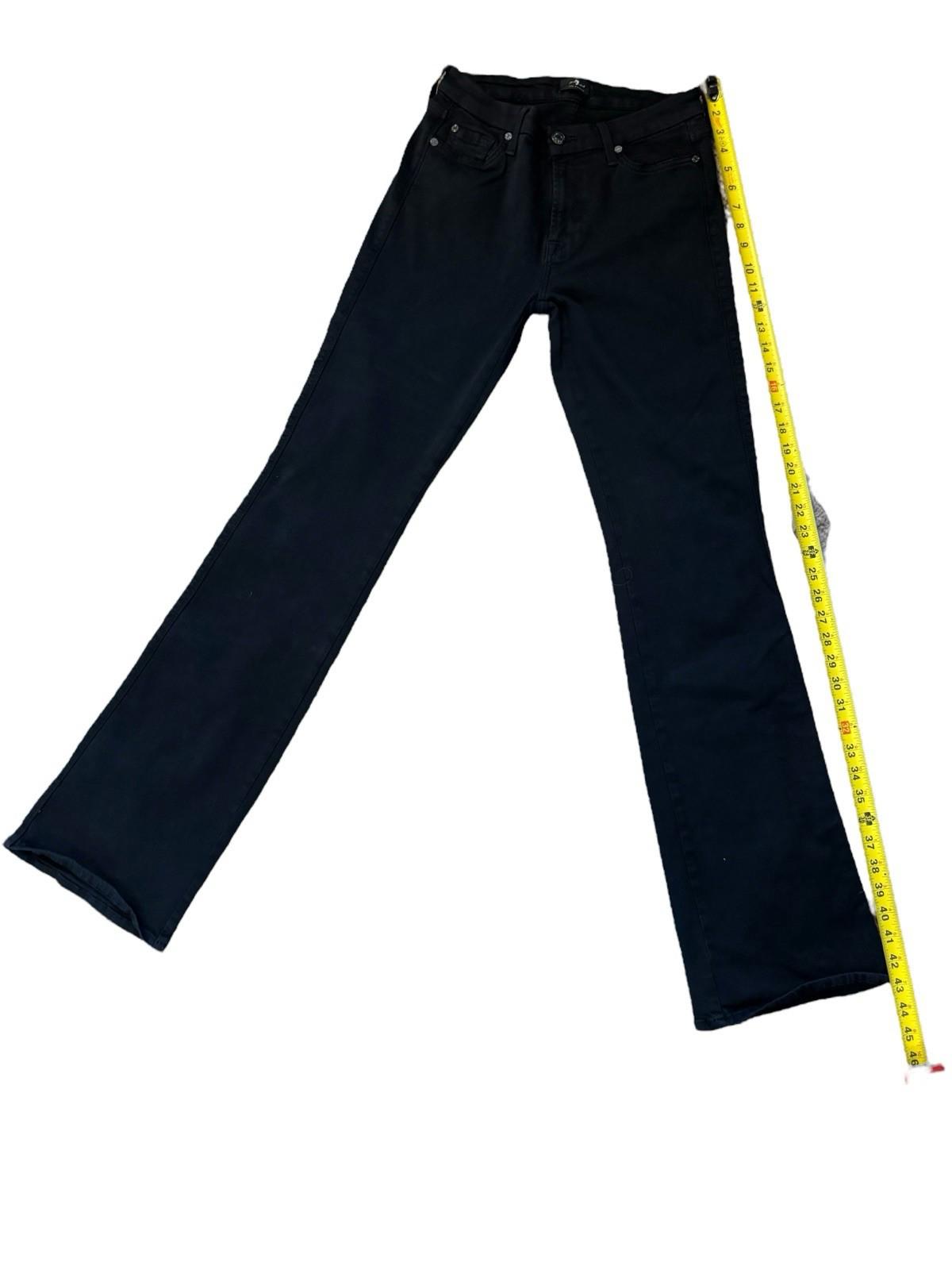 7 For All Mankind Jeans Womens Black Kimmie Bootcut Stretch Size 28 Excellent
