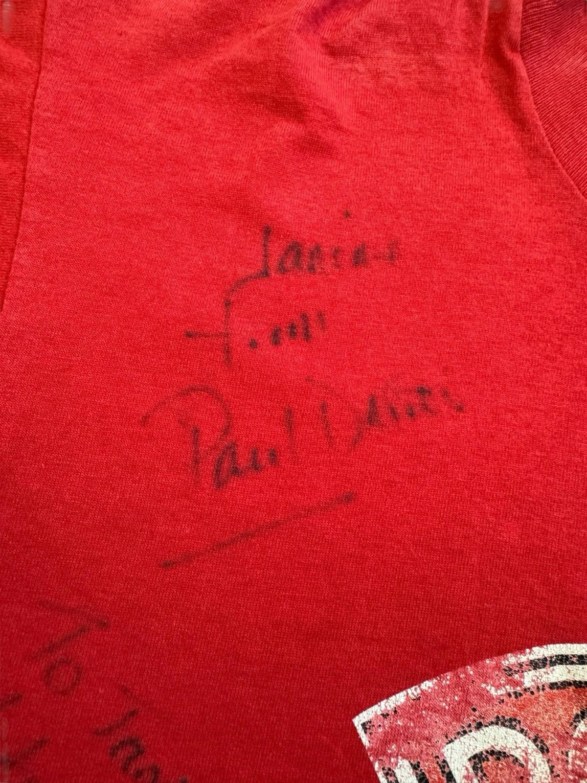 Signed Vintage 1989 BBC Doctor Who Tee T-Shirt Red Mens Large Cancel Year