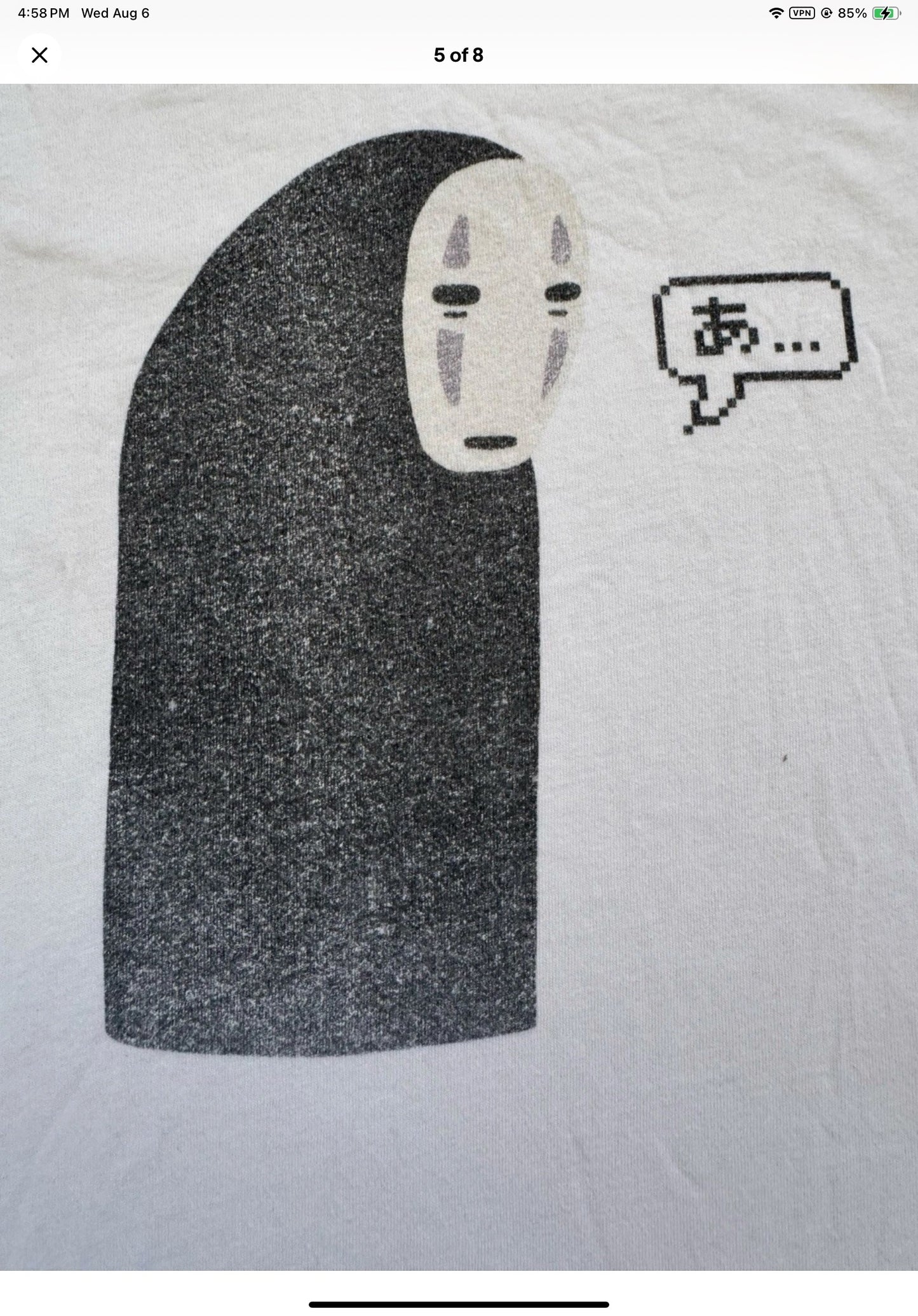 Vintage Japanese Spirited Away No Face Chihiro Haku Anime T-Shirt Japan M Soft