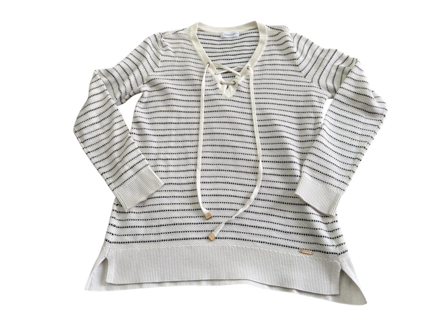 Calvin Klein Long Sleeve Top For Women Elegant Cotton Knit