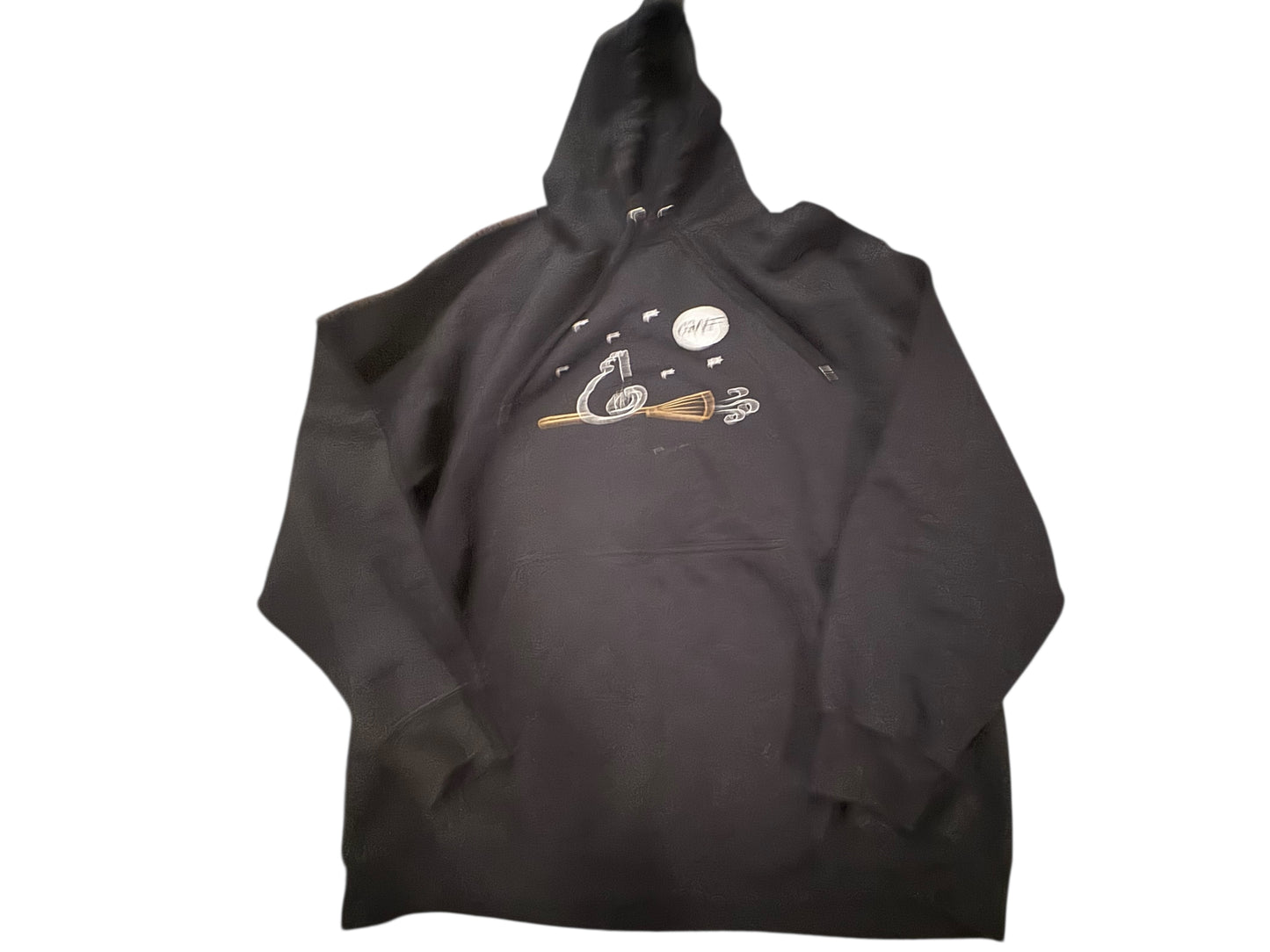 Cat On Broom Graphic Tee By GeorgeNotFound