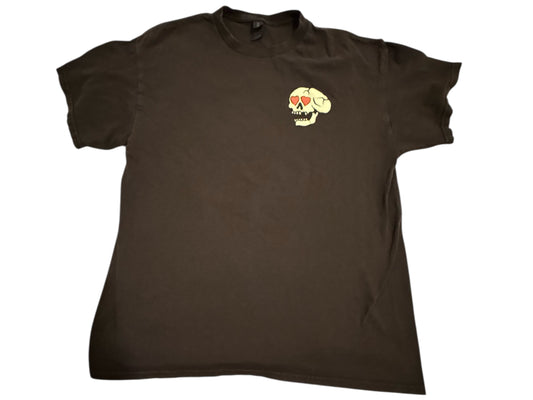 Loving Life Skeleton T Shirt Large Size Graphic Tee