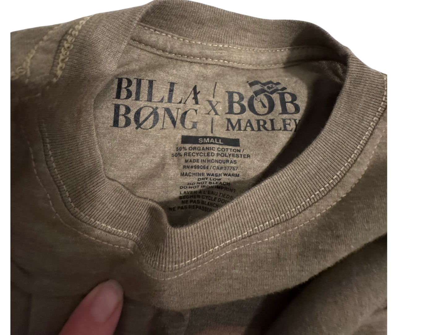 Bob Marley Billabong T Shirt Size Small Graphic Tee
