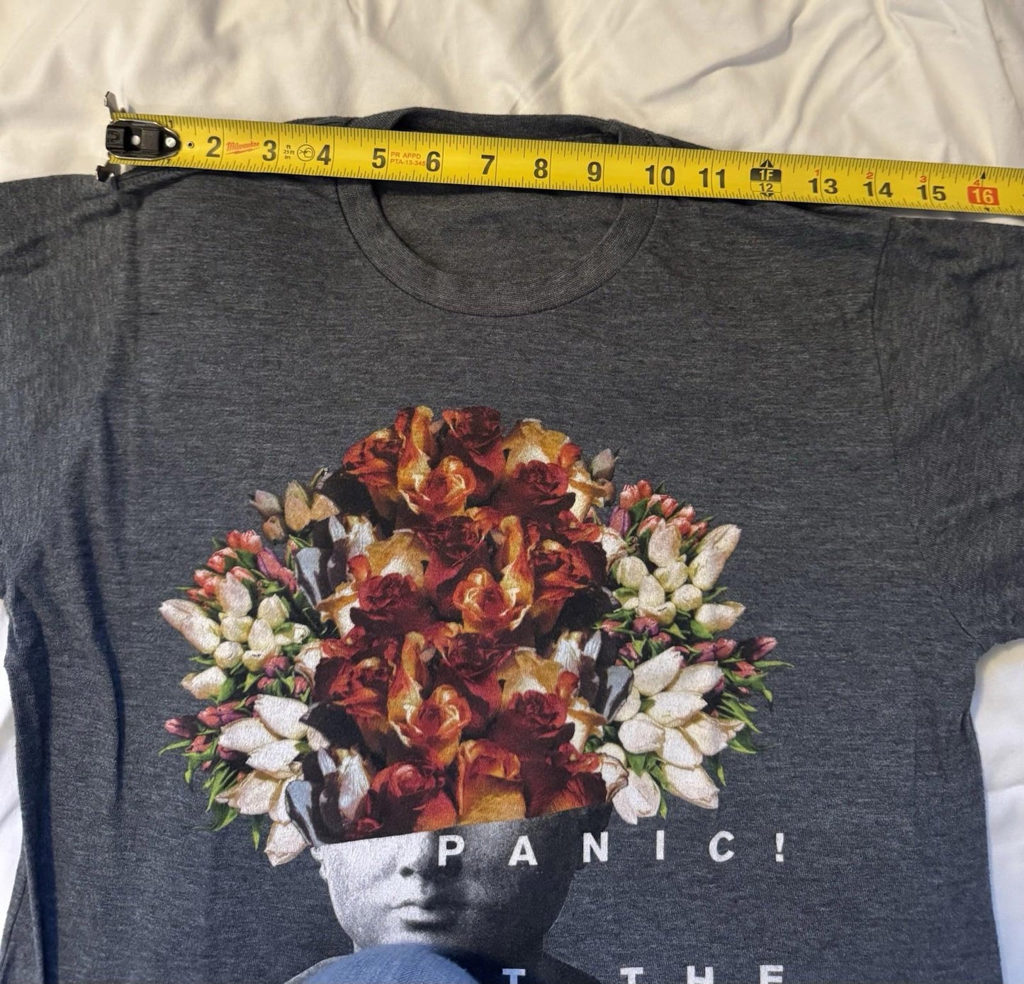 Vintage Y2K Panic At The Disco Band Tee Shirt Black Size Small
