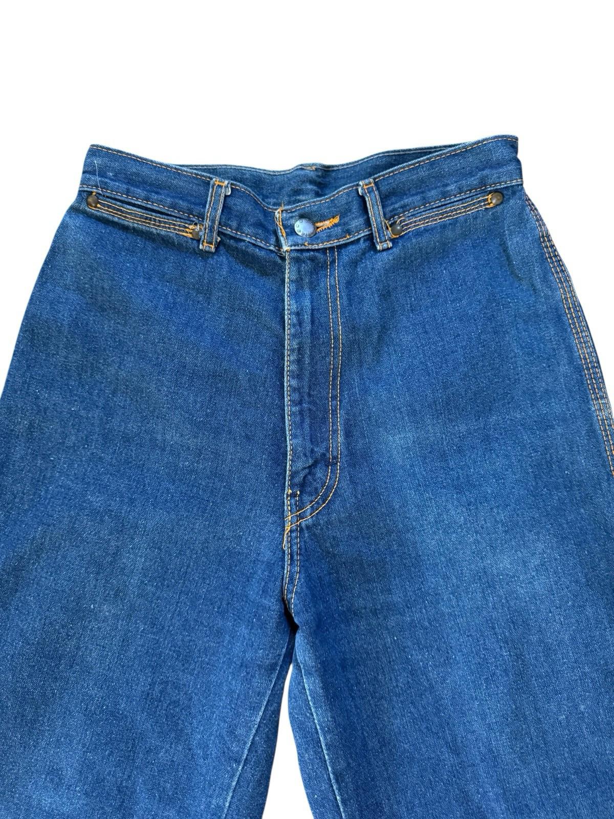Vintage Britannia Jeans Wide Leg Sailor Pocket Denim Flare Blue Jeans Womens 10