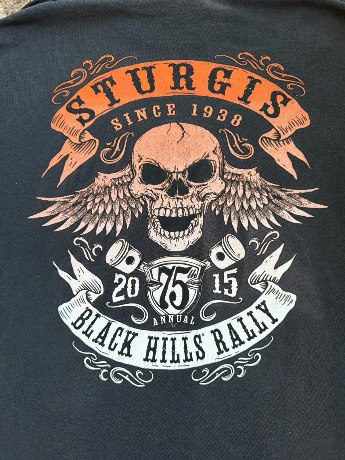 Harley Davidson Sturgis Black Hills Rally 2015 South Dakota T-Shirt Men XXXL 3XL