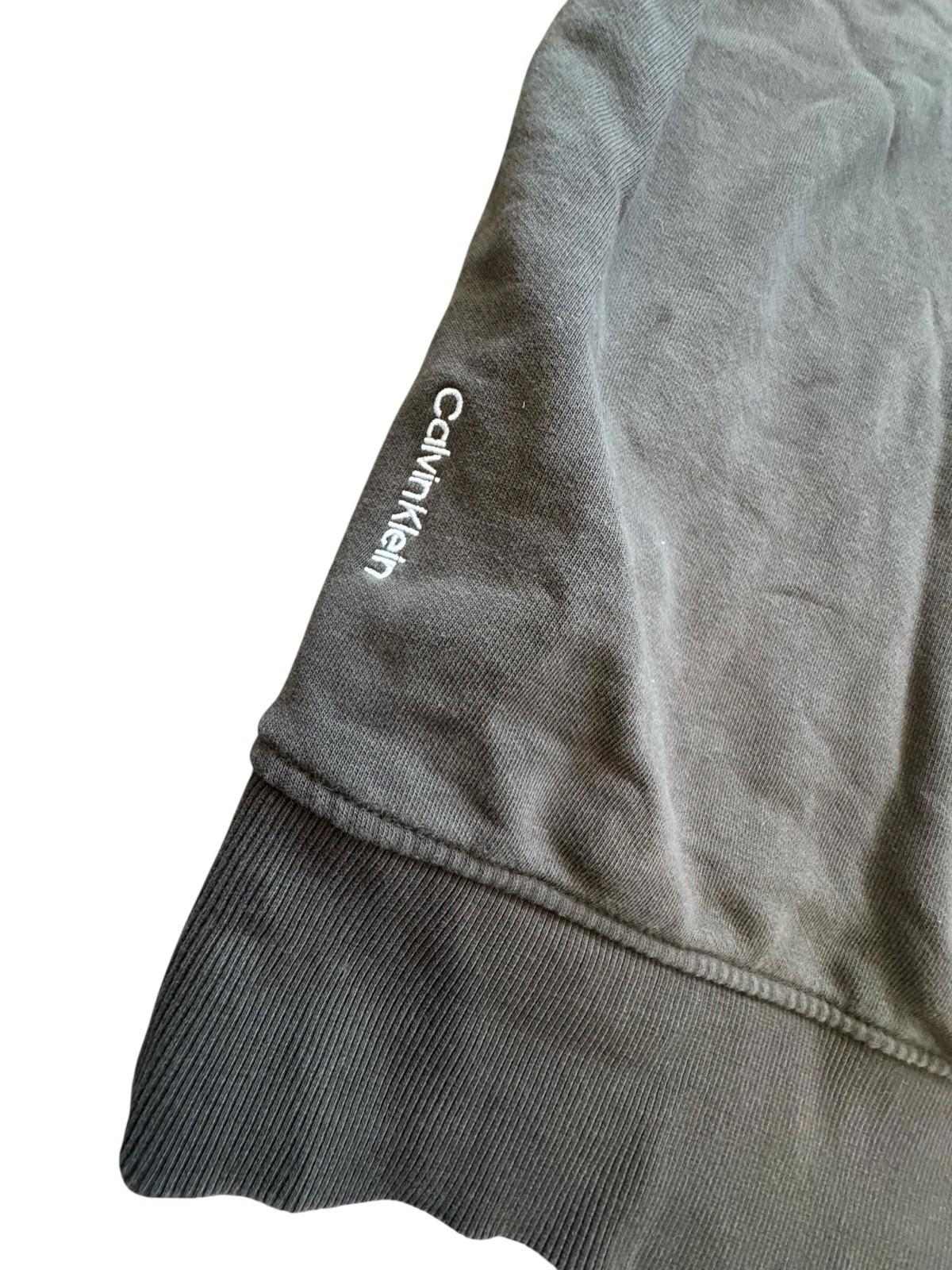 Calvin Klein Gray Hoodie Grey Mens Hooded Sweatshirt Pocket Drawstrings Small