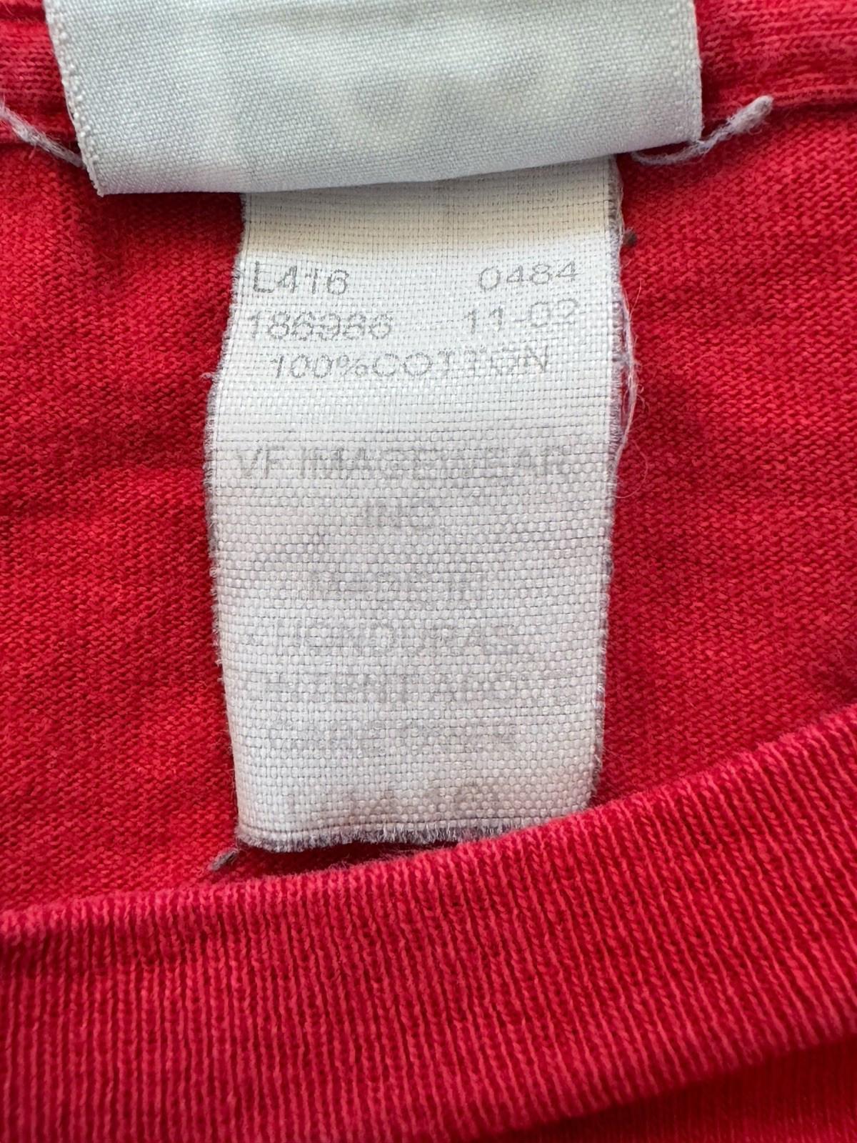 Vintage Lee Ohio State University College Jersey T-Shirt Red Size Large 14/16