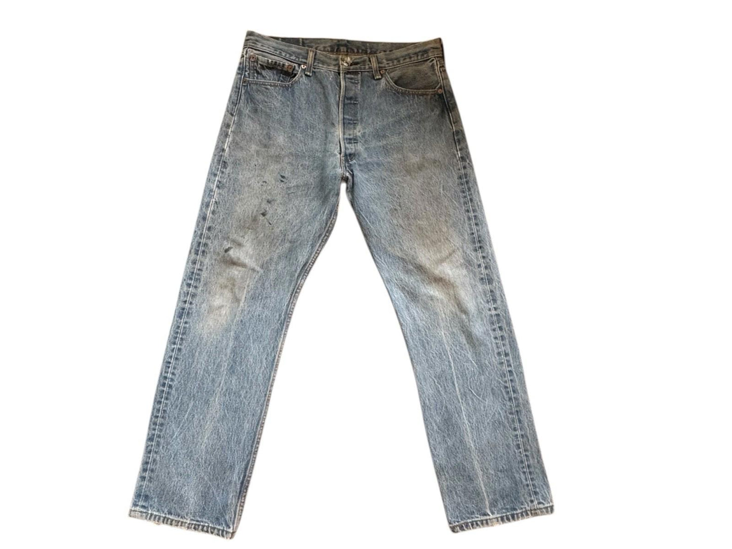 Vintage Mens Levis 501 Button Jeans Fly 35 x 32