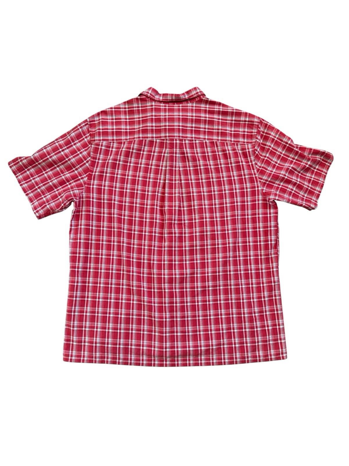 Calvin Klein Jeans Red Check Men's Button Down Shirt Large One Chipped Button