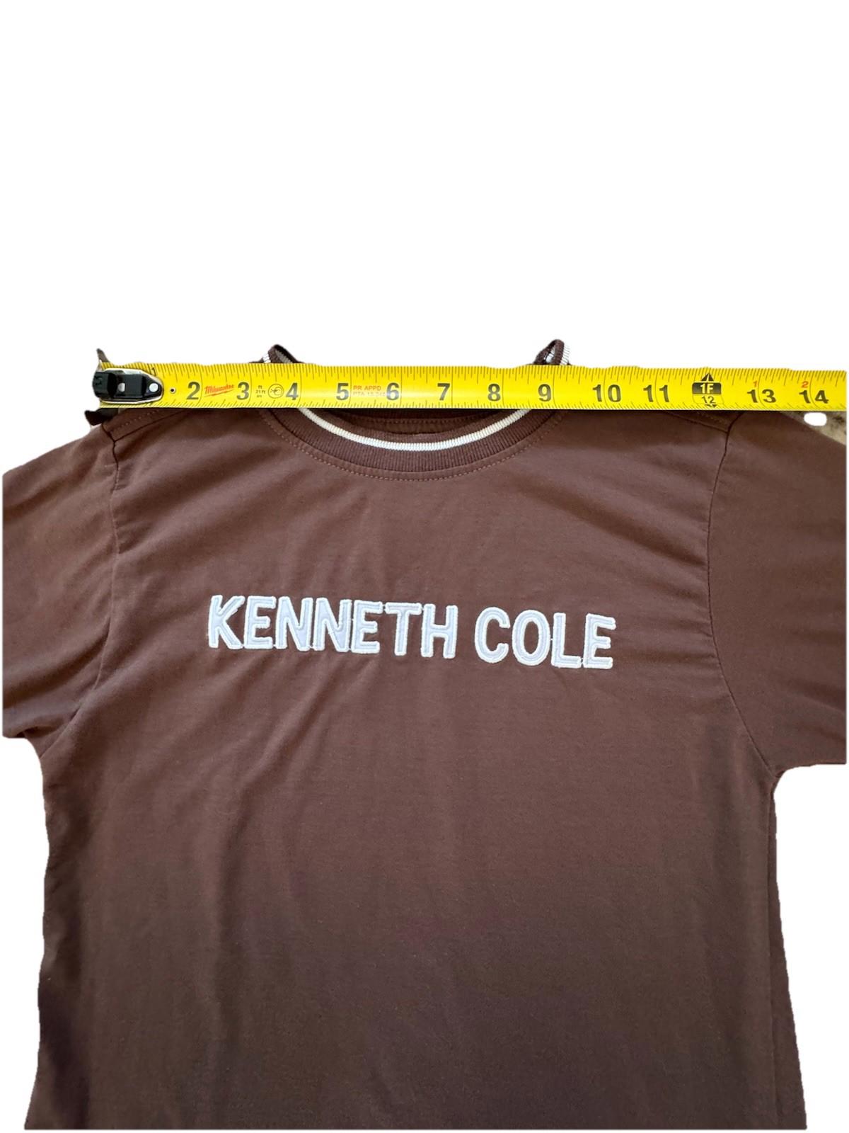 Kenneth Cole New York T-Shirt Kids Young Adult Tee Logo TShirt Brown Size 7